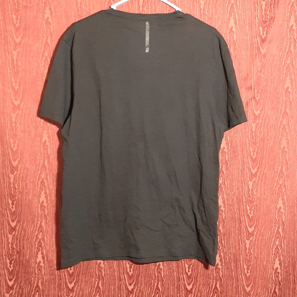 SOLD! CALVIN KLEIN JEANS FREEDOM T-SHIRT WOMENS SZ L SHORT SLEEVE LOGO DARK GRAY - Picture 3 of 9